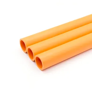전기 PVC 파이프 열 수축 절연 1 인치 일정 40 오렌지 엄밀한 도관 슬리브 UL 승인