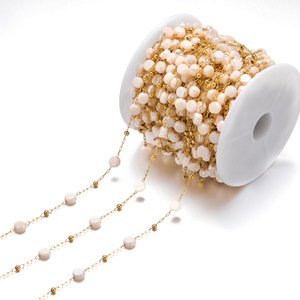 Cadenas de cuentas de cristal de Color dorado de acero inoxidable para manualidades, fabricación de joyas, collar, pulsera, tobillera, suministros al por mayor - Product Image 2