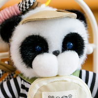 Penjualan Langsung Pabrik Boneka Beruang Bertema Sekolah Dengan Topi, Boneka Hewan Isi Dakron untuk Hadiah Ulang Tahun Anak, Dekorasi Ransel Grosir