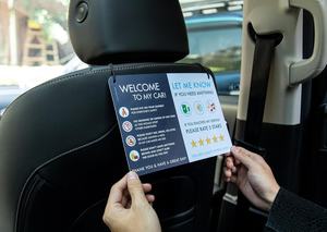 Letrero de coche compartido de Venta caliente Mejores relaciones con los clientes, calificaciones más altas y más consejos con letrero universal, accesorio para conductores - Product Image 4