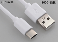 Câble de type C 1A 2A Chargeur de synchronisation de données Prise de câble USB vers type C TPC pour câble de charge le moins cher