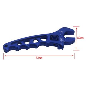 Clé à molette réglable en aluminium AN3-AN12, métrique, rouge, bleu, noir, épaisseur 6 mm, outil de bricolage - Product Image 4