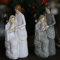 Noël Manger Groupe Décor À La Maison Sainte Descente Famille Naissance Ensemble Catholique Chrétien Résine Religieux De Table Statue