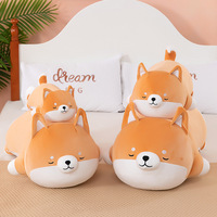 Peluche Corgi en polyester, animal en peluche, coussin câlin, poupée pour canapé, style animal mignon