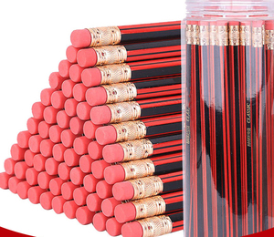 Forniture scolastiche all'ingrosso economiche personalizzate bambini esagonali con matita in gomma - Product Image 2