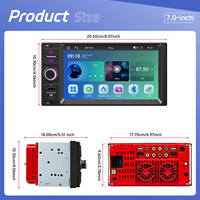 Lecteur MP5 Podofo 7'' avec CarPlay sans fil, Android Auto, autoradio pour Nissan Versa March Sentra 2013-2021, Bluetooth, égaliseur, lien téléphonique, OEM/ODM