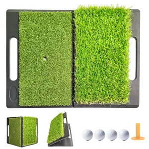 Popular Design Wholesale Portable Golf Rubber Sole PP PE Folding Hitting Chipping Mat for Adult Children Practice