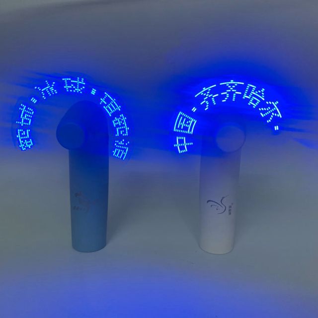 Portable Handy Led Custom Message Battery Fan USB Rechargeable Led Display Message Handheld Fans for Advertising