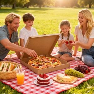 Scatole per <span class=keywords><strong>Pizza</strong></span> <span class=keywords><strong>in</strong></span> Cartone Ondulato Kraft Personalizzate 16x16 Pollici, Contenitori Usa e Getta per Asporto <span class=keywords><strong>di</strong></span> Torte, Ciambelle e Prodotti Artigianali - Product Image 6