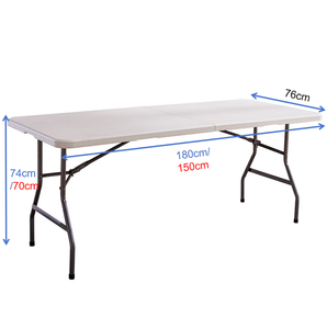 <span class=keywords><strong>Table</strong></span> pliable en plastique avec hauteur réglable - Bureau portable intérieur/extérieur pour la maison, le bureau et les pique-niques - Product Image 1