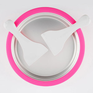 Machine à rouler la crème glacée instantanée ronde, machine à rouler la <span class=keywords><strong>glace</strong></span>, à faire soi-même, poêle à yaourt, Mini <span class=keywords><strong>plaque</strong></span> de <span class=keywords><strong>glace</strong></span> de refroidissement rapide - Product Image 1