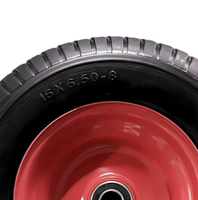 Nouveau prix usine Roue en mousse PU 16x6.50-8 avec jante métallique et roulement à billes, capacité de charge 300 kg, garantie 1,5 an, pour entrepôt et tondeuses à gazon