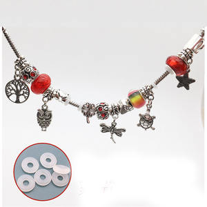 <span class=keywords><strong>Lot</strong></span> de 100 joints en <span class=keywords><strong>Silicone</strong></span> pour bijoux, 2mm, bouchons en caoutchouc, pour fabrication de bague, perles, <span class=keywords><strong>Bracelet</strong></span> à breloques, outils de bricolage - Product Image 1