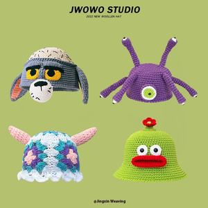 Shrek inspiré tricoté laine pull chapeau vert femmes automne et hiver chaud mignon dessin animé chapeau pour hommes - Product Image 2