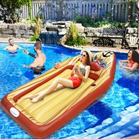 Bateau gonflable de flotteur géant fait sur commande de piscine avec le refroidisseur, bateau géant de flotteur de l'eau