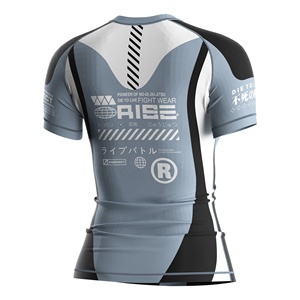 Maglietta BJJ No-Gi da <span class=keywords><strong>Donna</strong></span> Leggera ad Asciugatura Rapida Manica Corta Rash Guard per Arti Marziali Palestra Sport Acquatici - Product Image 6