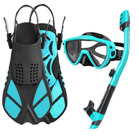 Aloma Ensemble de plongée en apnée de haute qualité pour adultes avec tuba sec anti-buée Masque à aileron réglable Lentilles en verre Équipement de plongée Natation