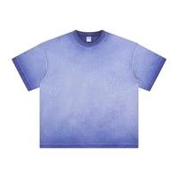 T-shirt Homme Coupe Boxy Oversize OEM Fabricant 240g Coton Lourd 100% Coton Vintage Streetwear Délavé à l'Acide