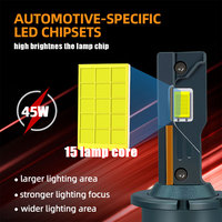 Nouvelle mise à niveau de votre vision SFIDA D2 90W 6000K Ampoule LED H4 Phare avant Garantie de 2 ans Boîte personnalisée Support. Conception sans ventilateur, sans EMI, facile