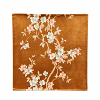 Tapis de mahjong KEYE moderne de luxe en velours vert émeraude avec broderie florale pour les fêtes à domicile et les jeux décontractés