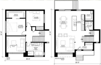 Maison d'hôtes modulaire préfabriquée à deux étages de 172 m2 en Chine, 2 chambres + 2 salles de bain pour hôtels et villas