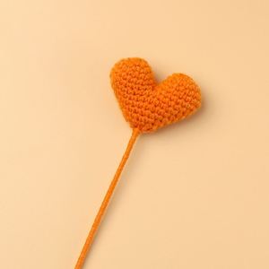 Flores de Ganchillo Hechas a Mano en Forma de Corazón, Recuerdos Pequeños y Ramos para el Día de San Valentín, Decoraciones Simuladas para Oficina y Sala de Estar - Product Image 5