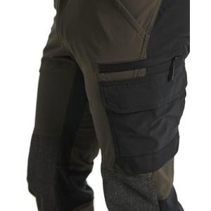 BLAKLADER - 142216454599D120 Pantalones de servicio elásticos de 4 vías Verde Oliva oscuro/Negro-PANTALÓN DE TRABAJO EAN 7330509734339 - Product Image 4