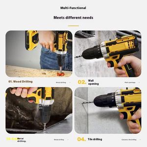 Nouveautés : Kit d'outils multifonctionnels pour la maison, perceuse sans fil professionnelle, kit combiné pour artisans et mécaniciens, ensemble d'outils pour le travail du bois - Product Image 6