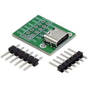 Carte de conversion USB TYPE-C 2.54MM CC1 CC2 avec connexion de résistance à tirage descendant 5.1K - Product Image 3