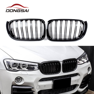 Griglia Anteriore a Doppio Rene in ABS Nero Lucido a Doppia Lamella per Paraurti per <span class=keywords><strong>BMW</strong></span> X3 <span class=keywords><strong>F25</strong></span> X4 F26 2015+ - Product Image 1