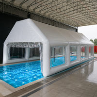 Tente de piscine gonflable résistante aux UV, imperméable, grande tente gonflable pour piscine de jardin, installation rapide, jeux aquatiques en plein air