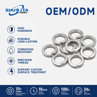 Rondelles à ressort à extrémité ouverte haute pression Standard en acier inoxydable 304 Wedge Split Zinc Dent interne Laiton Aluminium GB93DIN127