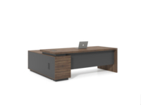 Bureau de direction en bois de luxe pour PDG avec chaise et armoire – Solution complète sur mesure – Qualité supérieure – Vente en gros directe usine