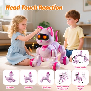 Kapalı elektrikli akıllı uzaktan kumanda Pet Kitty toptan karikatür interaktif plastik çocuklar için programlama Robot kedi oyuncak hediyeler - Product Image 3