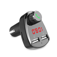 Transmetteur FM Bluetooth 5.0 multi-voitures avec double ports USB 2.4A, lecture de carte TF, son Hi-Fi, appels mains libres, chargeur de voiture, lecteur MP3, garantie 1 an