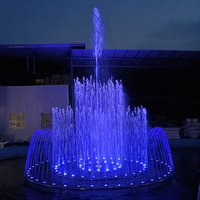 Fontaine musicale de luxe en acier inoxydable pour villas, piscines et aménagements paysagers flottants sur rivière