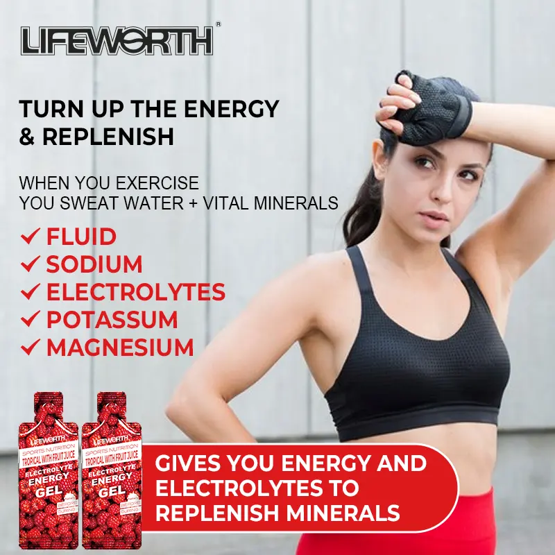 Lifeworth Bottle Shape Pre Workout Powder Sports nutrition Energy Liquid Sports Nutrition Energy Gel Shots for Any Workout