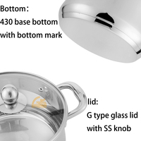 Ensemble de casseroles antiadhésives uniques Haus Roland, en acier inoxydable, pour cuisson à induction