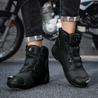 Bottes de moto pour hommes et femmes, imperméables, antidérapantes, anti-collision, courtes, à lacets, pour l'extérieur, pour la rue, pour l'été, 37-47