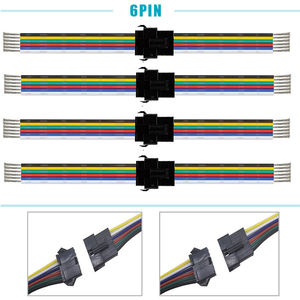 สายเชื่อมต่อแบบมีปลั๊กตัวผู้และตัวเมียแบบกำหนดสีเองได้ JST SM 2/3/4/5/6 พิน RGB สำหรับไฟ LED Strip - Product Image 5