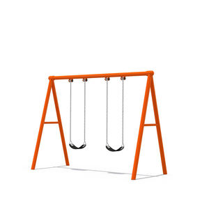 Set tempat bermain ayunan logam anak-anak, perlengkapan bermain ayunan logam luar ruangan dengan bahan plastik untuk anak-anak - Product Image 1