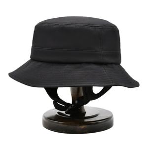 หมวกเล่นเซิร์ฟผ้าโพลีเอสเตอร์รีไซเคิลได้สีดำดีไซน์ใหม่2025พร้อมสายรัดปรับได้ - Product Image 3