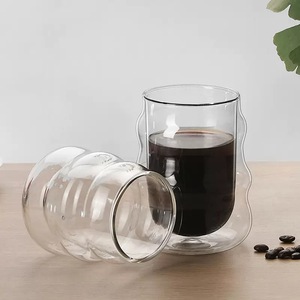 Tazza da Caffè Artigianale in Vetro Borosilicato a Doppia Parete, Isolata, Trasparente, Vendita all'Ingrosso - Product Image 3