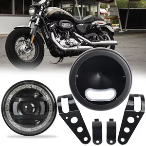 <span class=keywords><strong>Phare</strong></span> avant LED OVOVS de 5,75 pouces avec DRL blanc et fond ambre, faisceau haut/bas, support en acier inoxydable pour <span class=keywords><strong>Kawasaki</strong></span> - Product Image 1