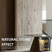 Peinture Gamazine Teintée Personnalisée Effet Pierre Bleu Glaçon pour Revêtement Mural Extérieur et Finition Décorative de Façade pour Villa Historique