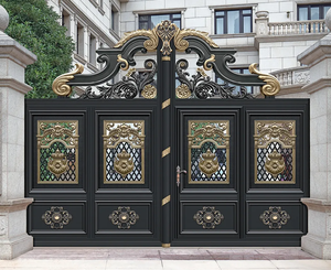 Portes principales pliantes Bifold Driveway Gate Designs Maison de haute qualité motorisée en métal automatique en aluminium moderne pour la maison Villa - Product Image 5