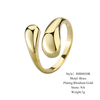 Bagues en laiton flexibles personnalisées plaquées or et rhodium avec zircone cubique, romantiques, pour femmes, pour mariage, fiançailles, bijoux de mode