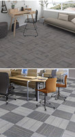 Tapis commercial tapis PVC dos polypropylène tapis 50*50cm peler et coller tapis carreaux sol pour bureau salon