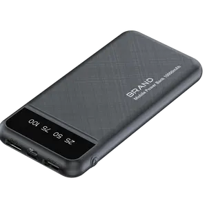 Mini Power Bank Portable Fast Charging 10000mAh 20000mAh Charger 2USB Digital Display External battery For Xiaomi iPhone