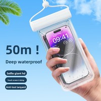 Pochette étanche pour téléphone en TPU, transfrontalière, pour natation et plongée, sensible au toucher, à suspendre au cou, certifiée IPX8, pour sports de plein air et activités alimentaires